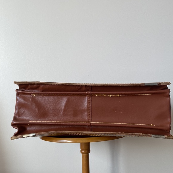 Vintage 1920s Leather Brief Case NWT Brown - Picture 7 of 10